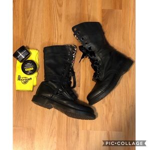 Dr. Martens | Triumph 1914 Black Floral Boots